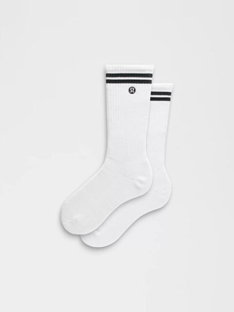 Unisex Daily Essential Crew Socks *Stripe
