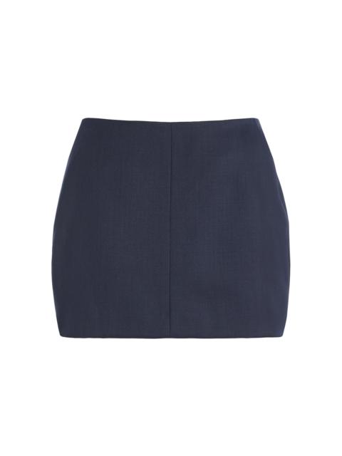 The Oona Wool Mini Skirt navy