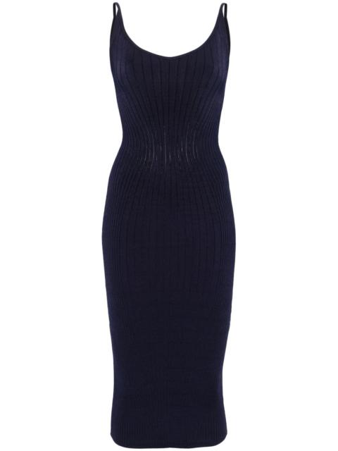 ribbed midi dress