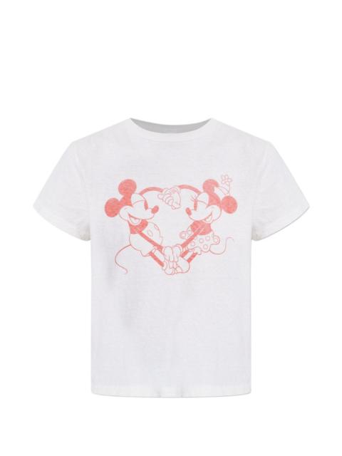 heart-print T-shirt