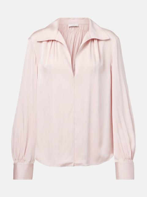 Silk-blend blouse
