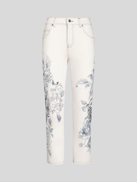 JEANS WITH PLACED PRINT
