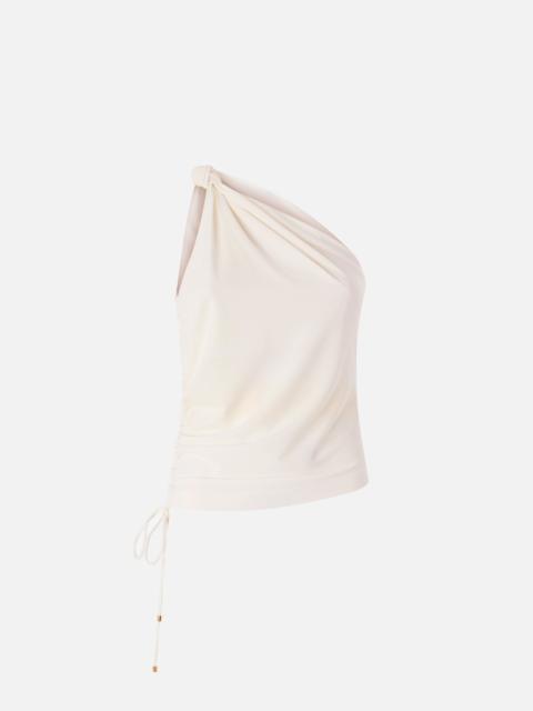 ONE-SHOULDER TOP WITH KNOT DETAIL