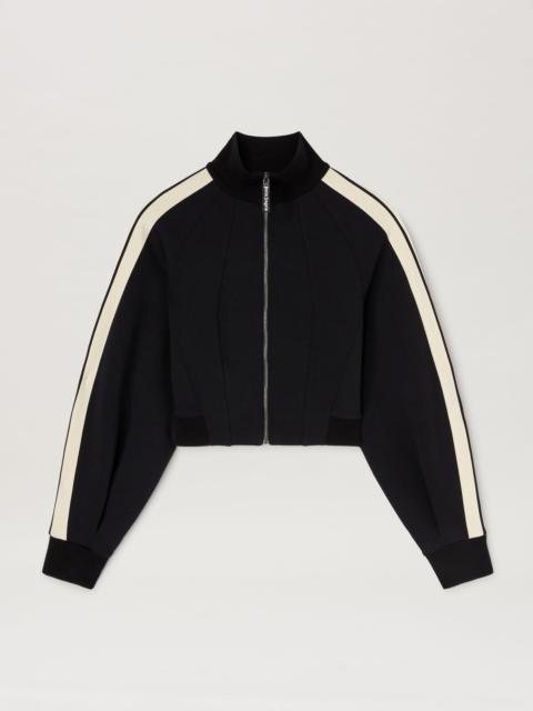 Neoprene cropped track jacket