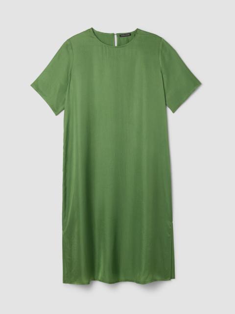 Lightweight Satin Shimmer Tee Dress