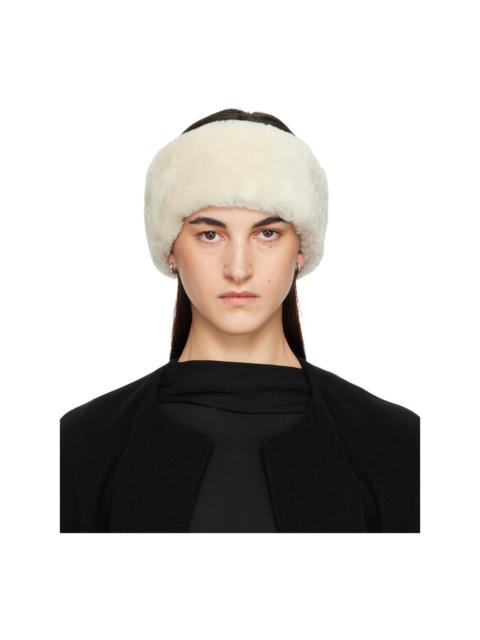 Off-White Double-Sided Shearling Headband