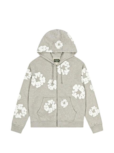 wreath zip hooded sweatshirt