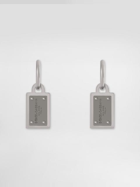 earrings with Dolce&Gabbana logo tag