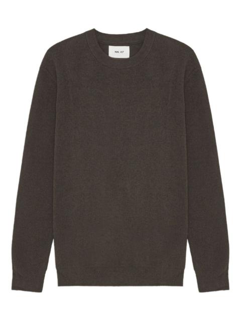 ribbed crew-neck sweater