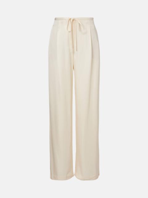 High-rise wide-leg pants