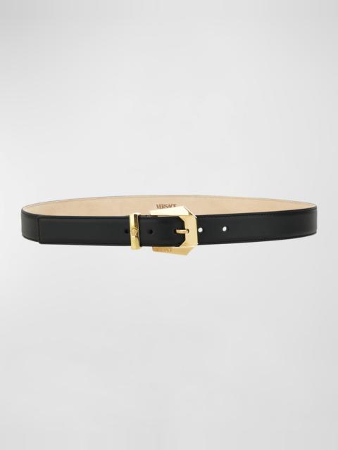 Medusa Heritage Leather & Brass Belt
