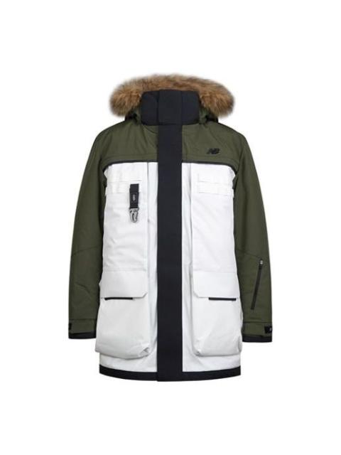 New Balance Winter Down Snow Parka Jacket 'White Green Black' NP94N011-KH