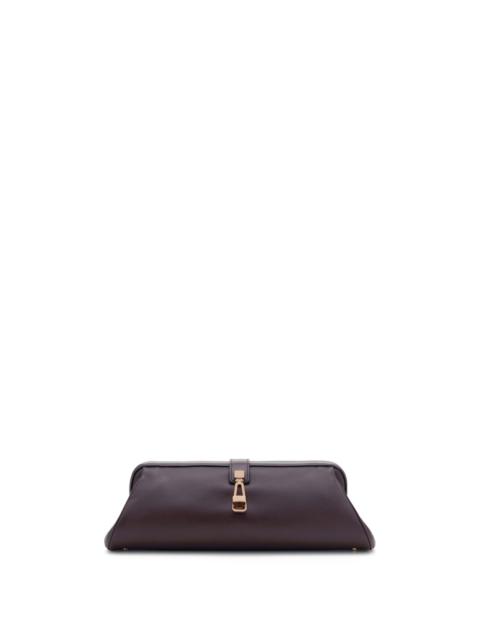 Paola Clutch in Bordeaux Nappa Leather
