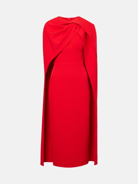 Cape-detail midi dress