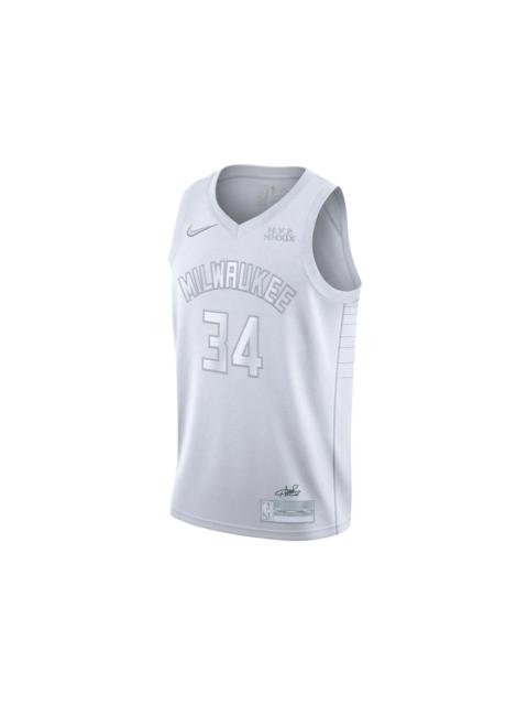 Nike NBA Milwaukee Bucks MVP 34 Antetokounmpo Swingman Jersey White