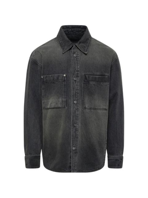washed denim shirt