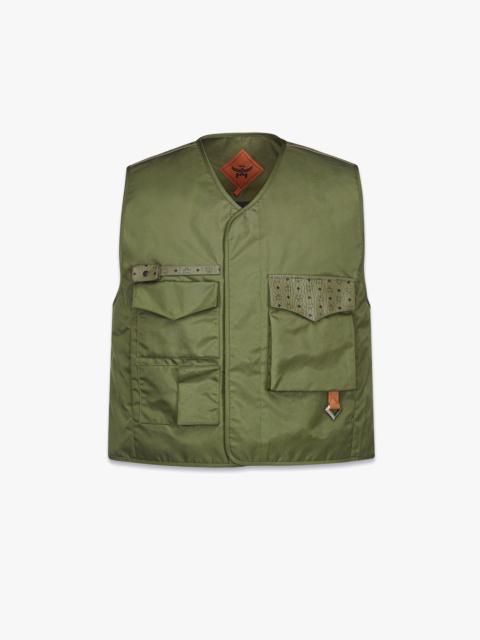 Vest in ECONYL® and Monogram Print Leather