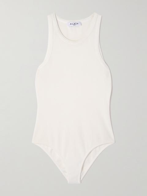 Ribbed-knit Bodysuit