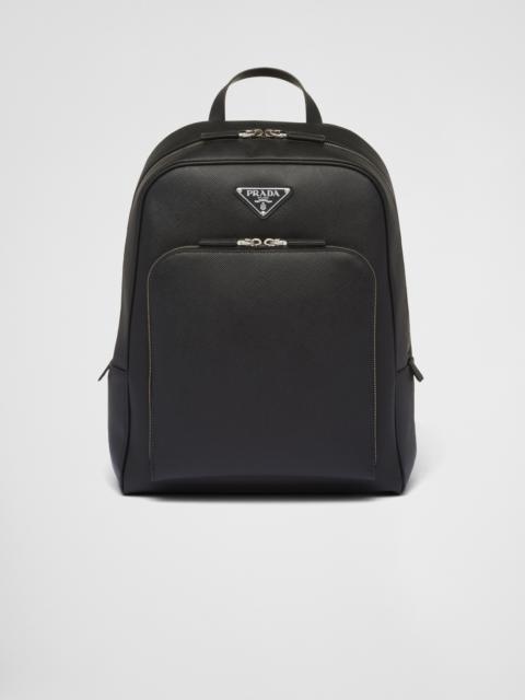 Saffiano leather backpack