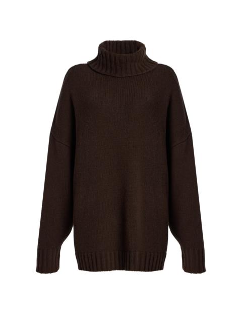 Porter Knit Cashmere Turtleneck Sweater brown