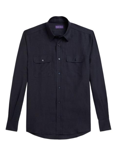 linen-blend shirt