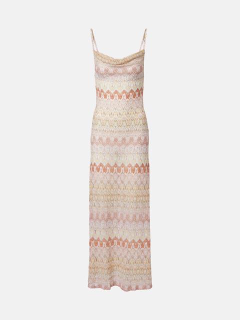 Lamé maxi dress