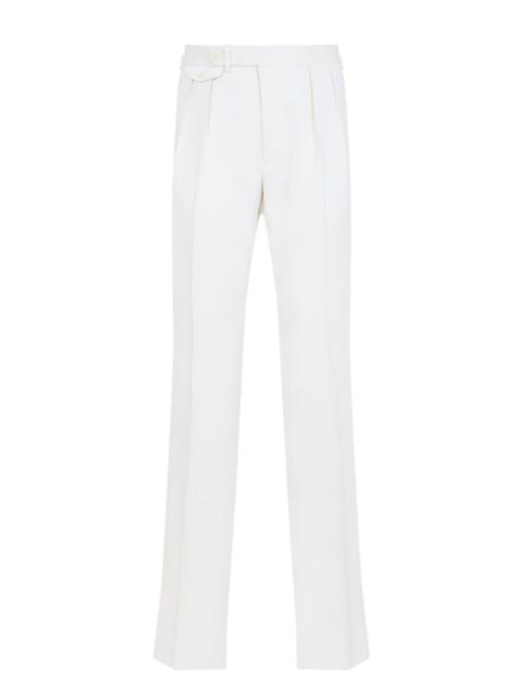 pleated high-waisted trousers