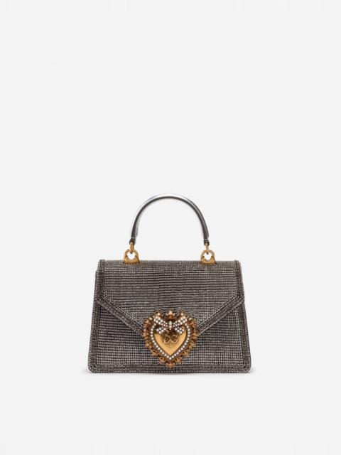 Small Devotion bag in mordore nappa leather with rhinestone detailing