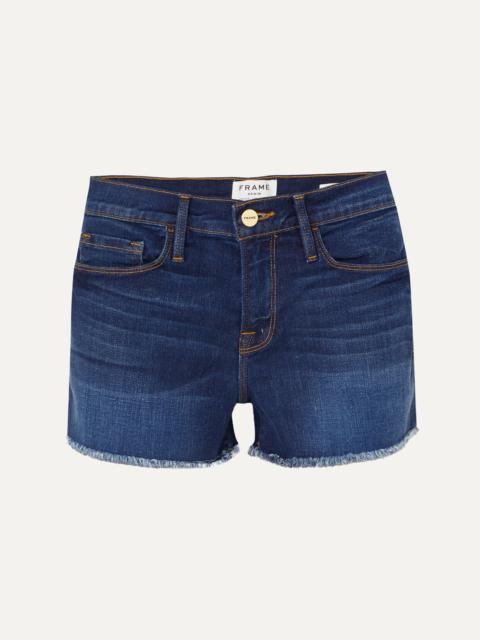 Le Cutoff Frayed Denim Shorts