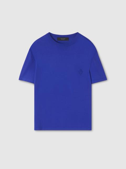 Knitted T-shirt with embroidery