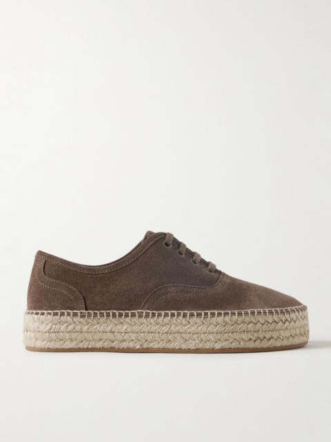 Suede Espadrille Platform Sneakers