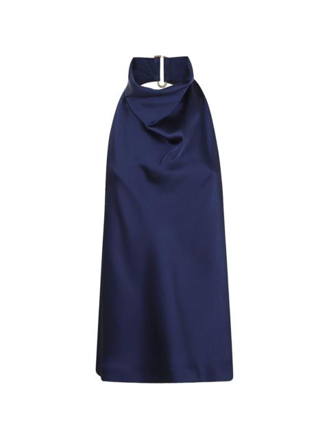 draped halterneck top