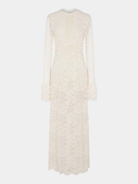LONG IVORY LACE DRESS