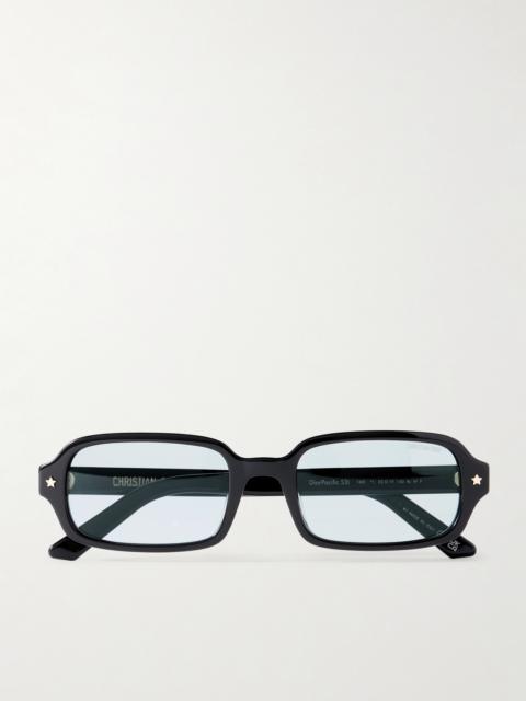 Diorpacific S3i Rectangular-frame Acetate Sunglasses