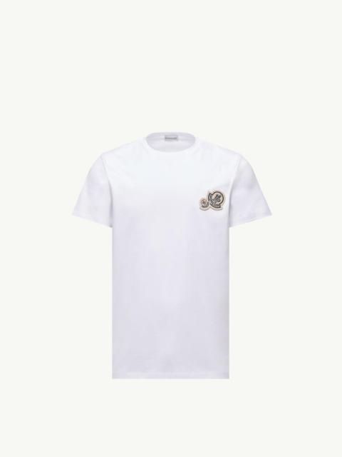 Double Logo Patch Cotton T-Shirt