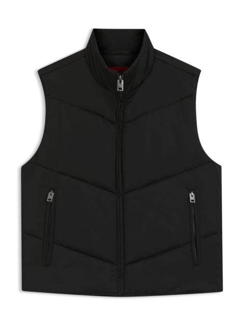 WATER-REPELLENT GILET IN PADDED SATIN