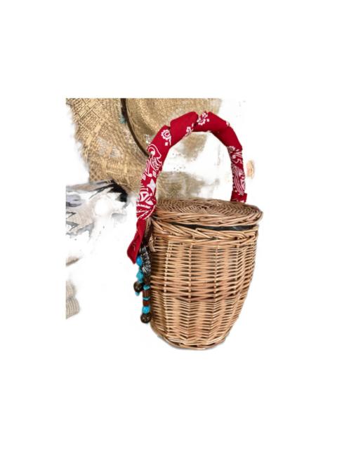 mini bandana concho wicker bag