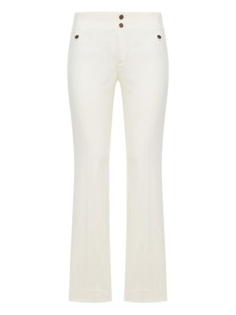 button-detail trousers