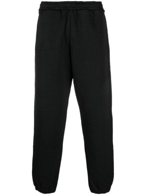 logo-pattern elasticated-waistband track pants