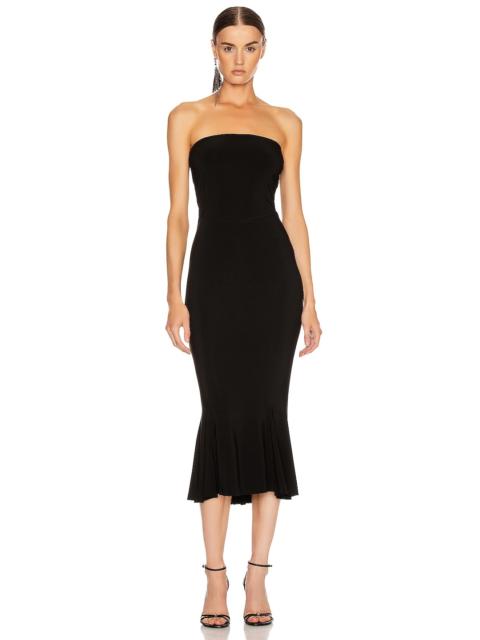 Strapless Fishtail Dress To Midcalf