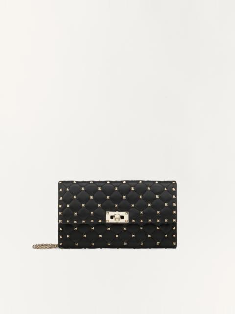 ROCKSTUD SPIKE NAPPA LEATHER CROSSBODY CLUTCH BAG