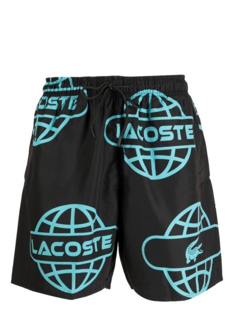 Globe-print swim shorts