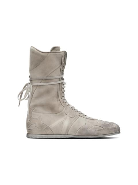 Gray Palne High-Top Boxing Sneakers