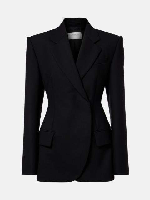 Double-breasted peplum blazer