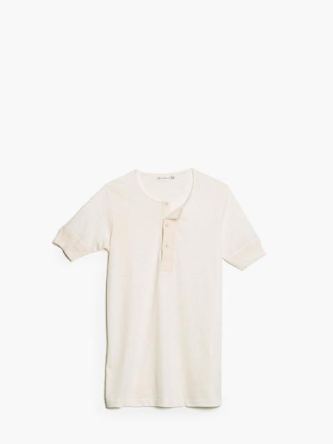 MERZ B. SCHWANEN 103 LOOPWHEELED HENLEY NATURE