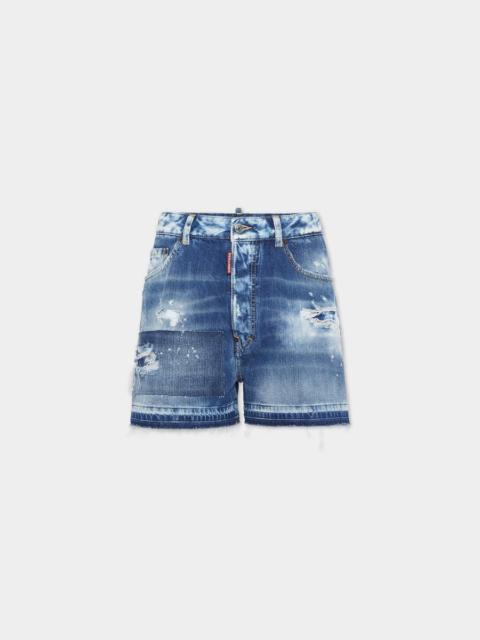 MEDIUM RIPPED WASH BAGGY SHORTS