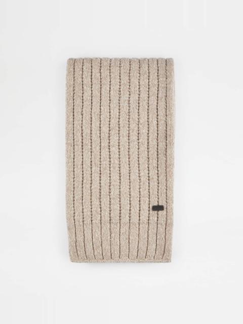 CASHMERE BLEND SCARF - WHITE