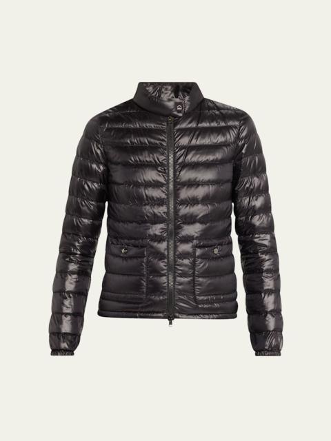 Shiny Nylon Short Down Jacket
