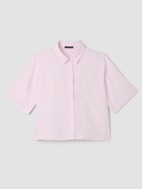 Organic Handkerchief Linen Elbow-Sleeve Shirt