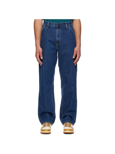 Blue Single Knee Jeans